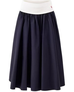 Polo Ralph Lauren Midi A-Line Skirt - Blue