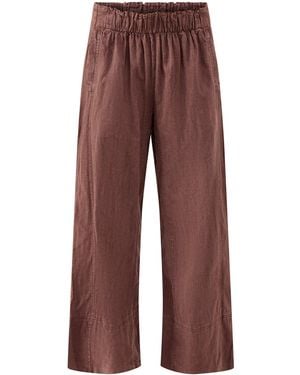Free People Days End Pull On Wide Leg Trousers - Red