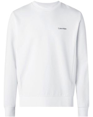 Calvin Klein Blended Interlock Sweatshirt - White