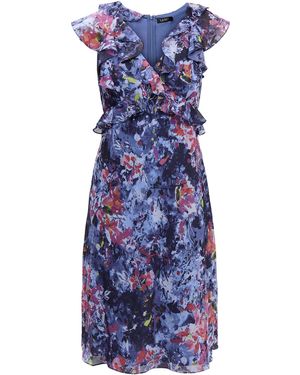 Ralph Lauren Taralee Short Sleeve Day Dress - Blue