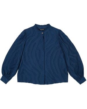 Whistles Animal Textured Shirt - Blue