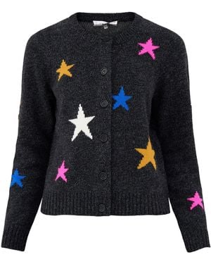 Chinti & Parker Star Round Neck Cardigan - Blue