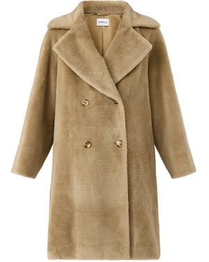 Marella Rosalia Coat Double Breasted Maxi - Natural