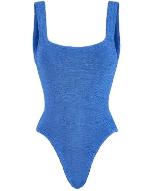 Hunza G Square Neck Swimsuit - Blue
