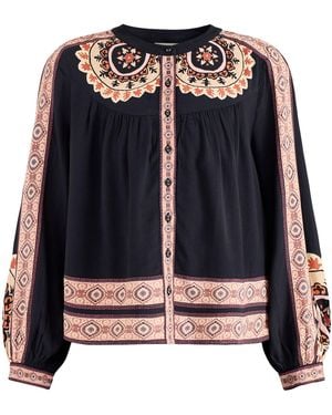 Ba&sh Valda Printed Blouse Multi - Blue