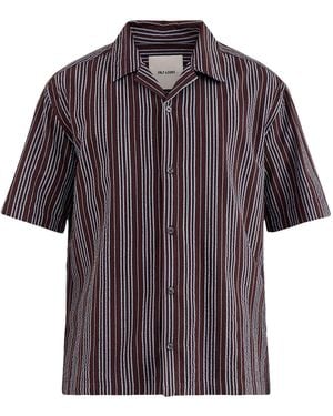 Only & Sons Seersucker Resort Shirt - Purple