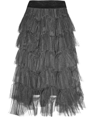 James Lakeland Organza Ruffle Skirt - Grey