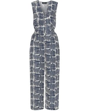 Whistles Hatch Squares Jumpsuit, Wood/Metal - Blue