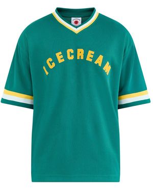 ICECREAM V-Neck Sports Jersey - Green