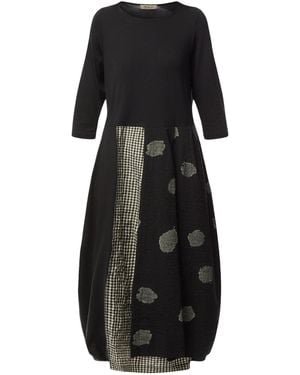Mama B. Spot And Gingham Dress - Black