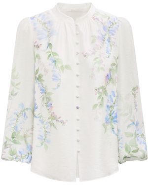 Forever New Dove Floral Print Blouse - White