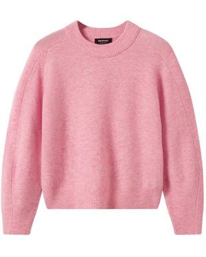 Whistles Mix Curved Hem Knit - Pink