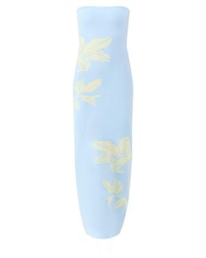 Pretty Lavish Milena Floral Bandeau Dress Lemon - Blue