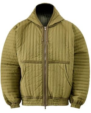 Needles Quilted Hooded Jacket - Green