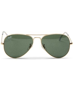 Ray-Ban Rb3025 Aviator Large Metal Sunglasses - Green