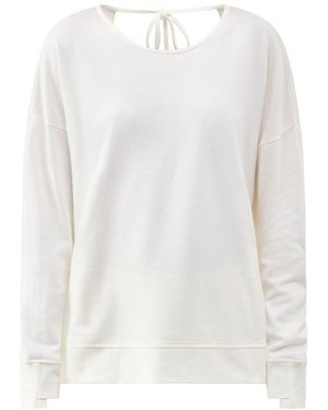 Sweaty Betty After Class Open Back Tie Sweatshirt - White