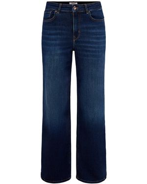 ONLY Madison High Waist Wide Leg Jeans 32 Inch Dark - Blue