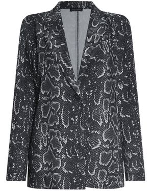 James Lakeland Python Print Blaser - Grey