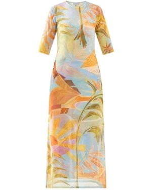 Never Fully Dressed Sky Sydney Mesh Midi Dress - Metallic