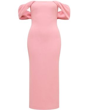 Forever New Jacinta Off Shoulder Bodycon Midi Dress - Pink