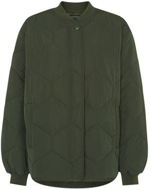 Whistles Women's Ida Short Quilted Coat - Green