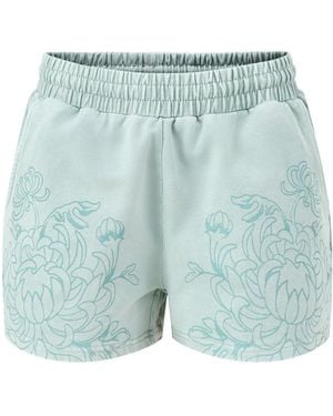 Ed Hardy Applique Tattoo Sweat Shorts - Blue