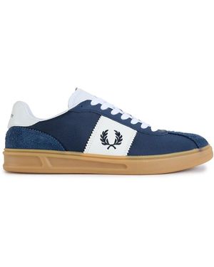 Fred Perry Spencer Nubuck-Inspired Trainers - Blue