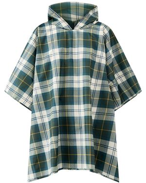 Barbour Tartan Showerproof Poncho - Green