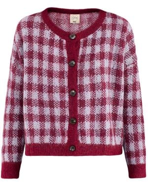 FRNCH Mohair & Aomori Cardigan - Red
