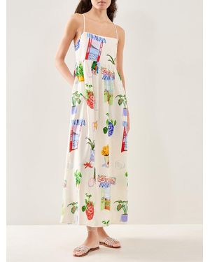 Seafolly La Boca Tiered Maxi Dress Multi - White