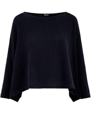Mama B. Boat Neck Boxy Swing Knit - Blue