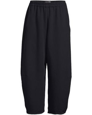 Oska Women's Trousers 425 Plissee Crinkled - Blue