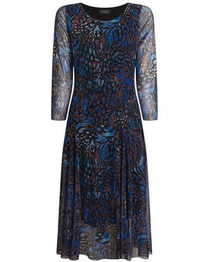 James Lakeland Sheer Printed Dress - Blue