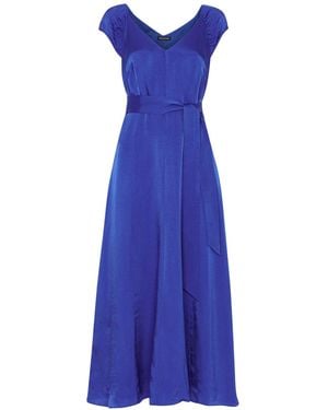 Whistles Women's Arie Hammered Satin Midi Dress - Blue