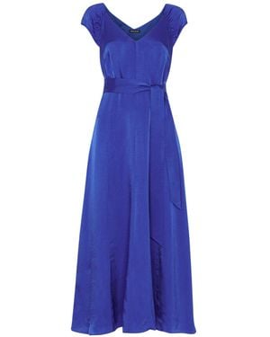 Whistles Women's Arie Hammered Satin Midi Dress - Blue