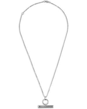 Rachel Jackson Personalised T-Bar Necklace - White