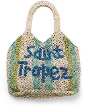 The Jacksons Drew Stripe Saint Tropez L Bag - Blue