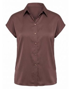 Forever New Nelly Grown-On Sleeve Shirt - Brown