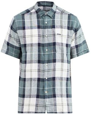 Barbour Croft Tartan Short Sleeve Shirt Multi - Blue