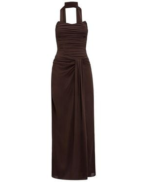 Forever New Arli Strapless Ruched Maxi Dress - Purple