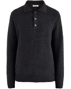 Only & Sons Onsdale Relaxed Long Sleeve Polo Knit - Black