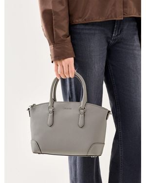 Michael Kors Murphy Medium Dome Satchel Bag - Grey