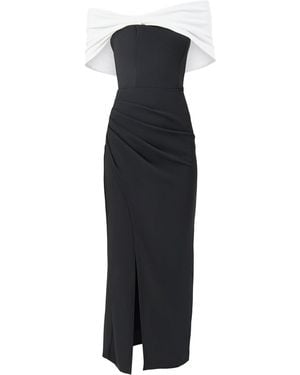 Club L London Eva Off The Shoulder Maxi Dress - Black