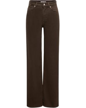ONLY Madison Blush High Waist Wide Leg Jeans - Brown
