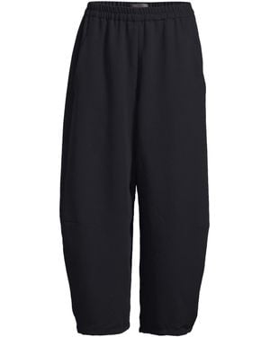 Oska Women's Trousers 425 Plissee Crinkled - Blue