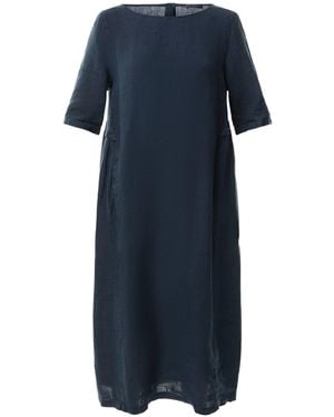 Oska Linen Dress - Blue