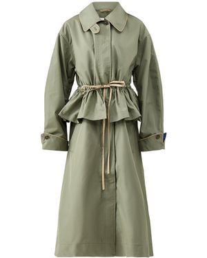 Damson Madder Myrtle Trench Coat - Green