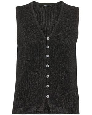 Whistles Women's Sparkle Knit Tank - Black