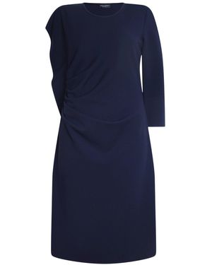 James Lakeland Side Ruched Asymmetrical Dress - Blue