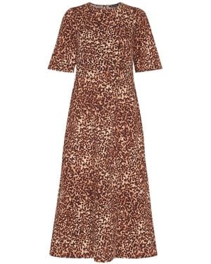 Whistles Women's Marble Spot Veda Dress - Brown